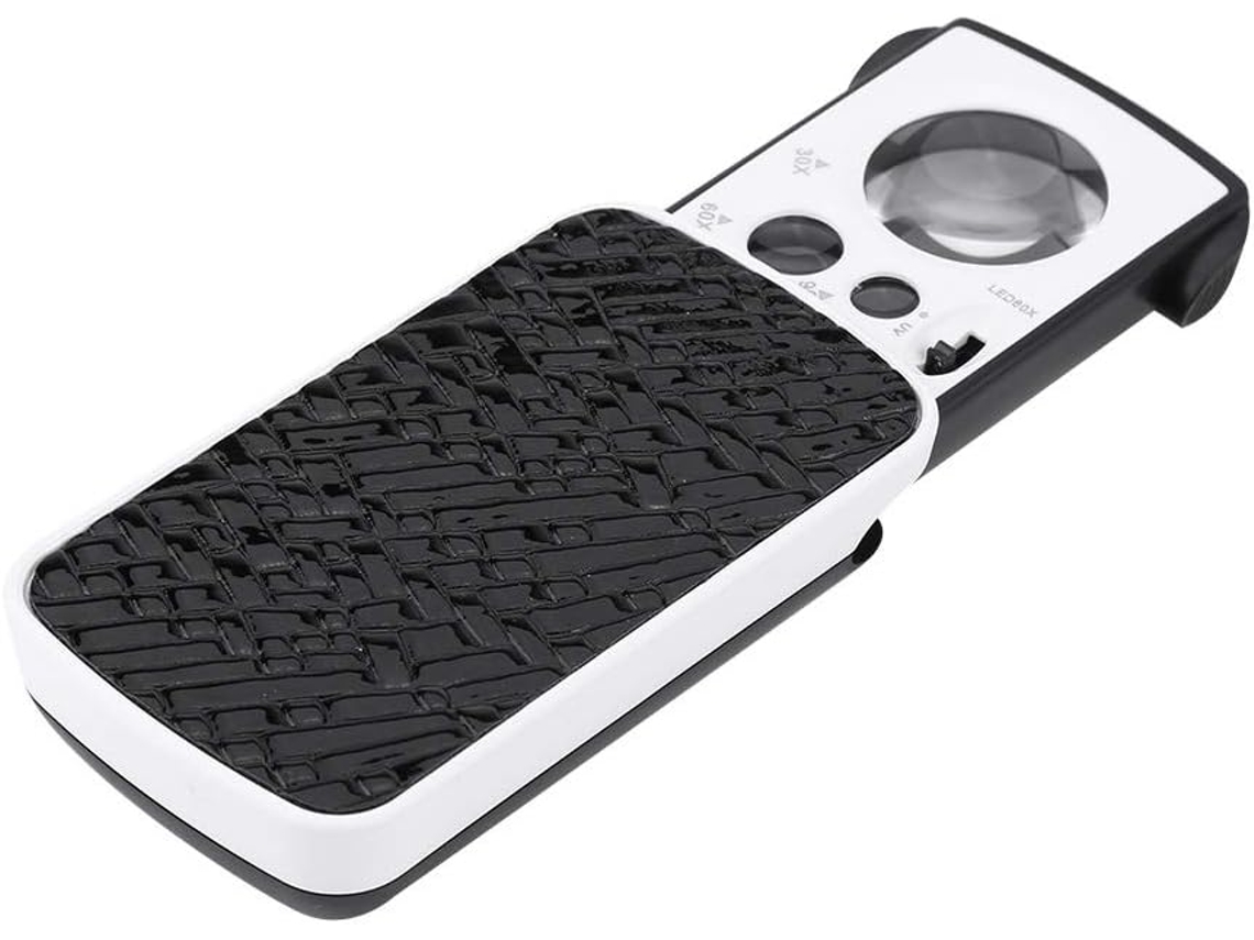 Lupa De Joalheiro Iluminada Com Zoom 30x, 60x E 90x, Luz Negra Uv E Led, Para Joalheria, Com Iluminação De Bolso, Pequena E Portátil Para Diamantes