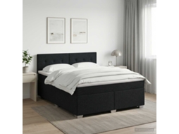 Vidaxl Cama Box Spring Com Colchão Preto 160 X 200 Cm Tecido