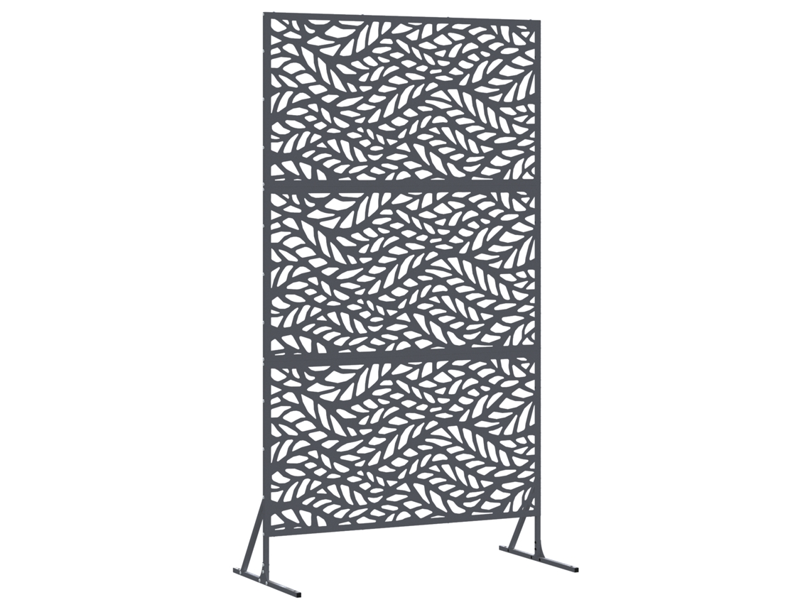 Conjunto 1 Protetor De Privacidade Vidaxl Antracite Aço (100 X 50 X 180 Cm)