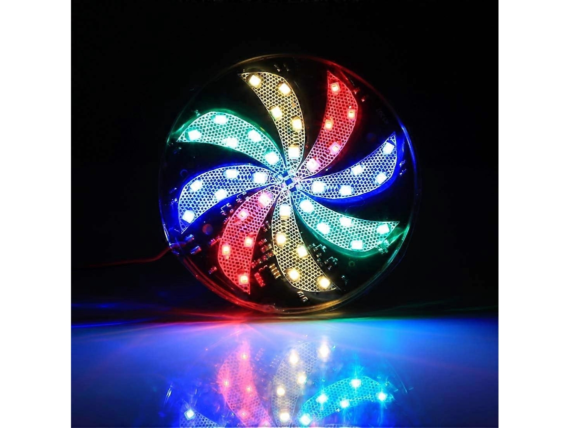1 For Motorcycle Modified Windmill Colorful Light Wheel Light Styling Flash Atmosphere Lamp, Diameter: 6cm