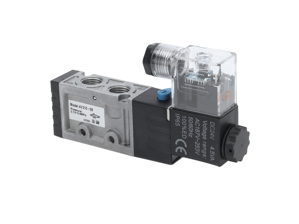 Válvula Solenoide De 2 Posições E 5 Vias Laxiscreed Para Automação Pneumática Elétrica