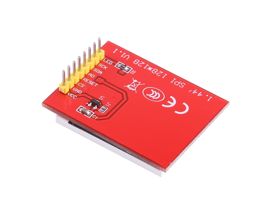 Módulo De Display Lcd Tft Colorido 128x128 Vermelho De 1,44" Com Interface Serial (spi)