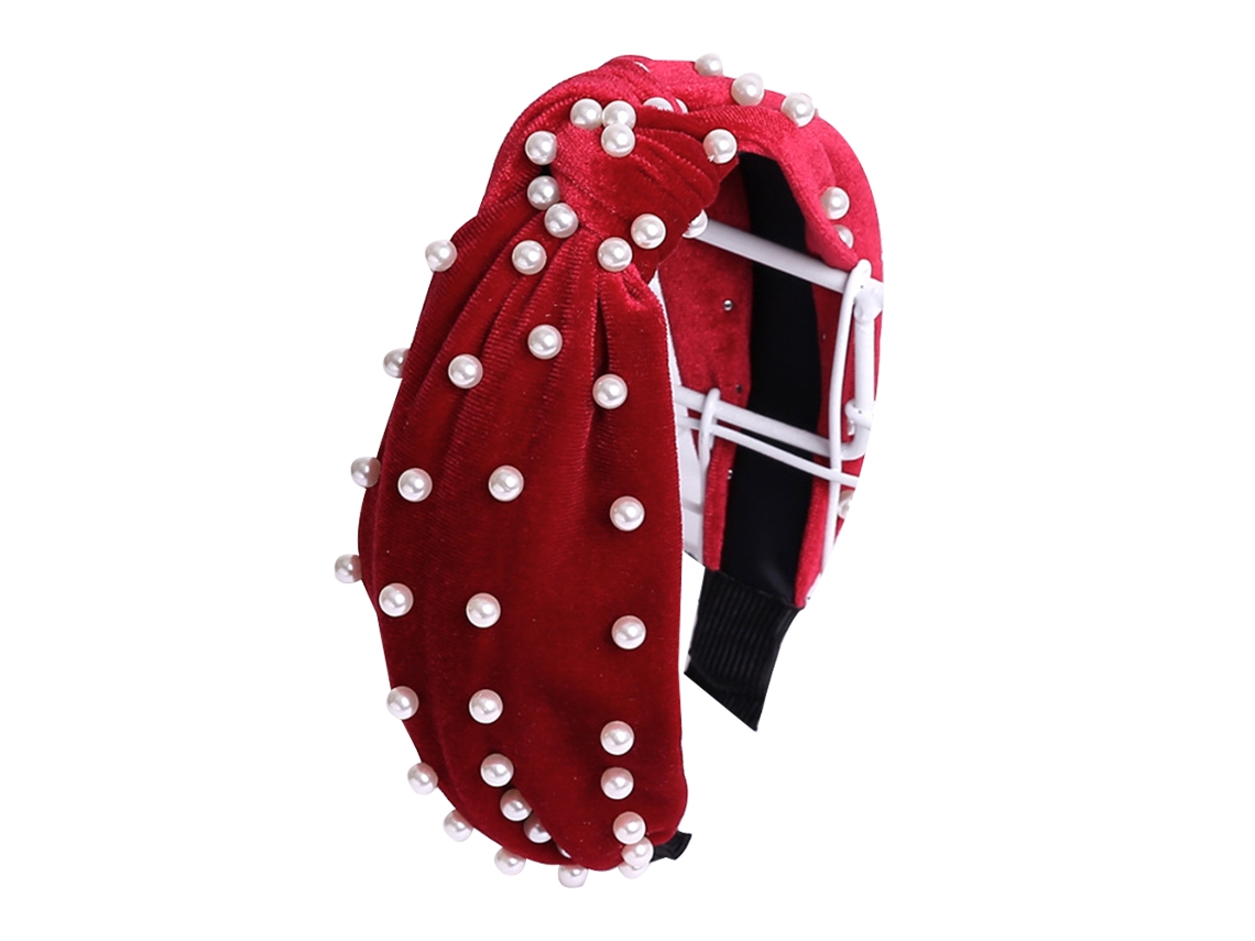 Tiaras para Mulhers Tiaras de Pérolas 1 Peça Faixa de Cabeça de Veludo de Pérola Falsa Torcida Elegante Grampo de Cabelo Brilhante Grampos JEDBESETZT