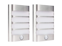 2026 linjou Luces de Pared Con Sensor de Movimiento, Instalación Sin Cable para Escaleras Cocina Baño Pasillos Armarios Luz Blanca Cálida