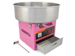 Máquina De Algodão Doce Retro Rosa Com Taça Em Aço Inoxidável De 50cm, Gaveta Integrada E Controlo De Temperatura Monstershop