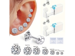 Piercing De Orelha, Dispositivo Descartável E Estéril Para Perfuração Com Brinco De Aço Inoxidável (tipo Bolo Redondo). Spqment