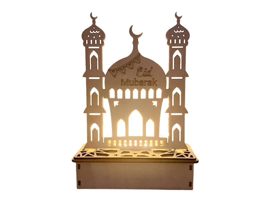 Lâmpada Led De Madeira Decoração Ramadã Worten