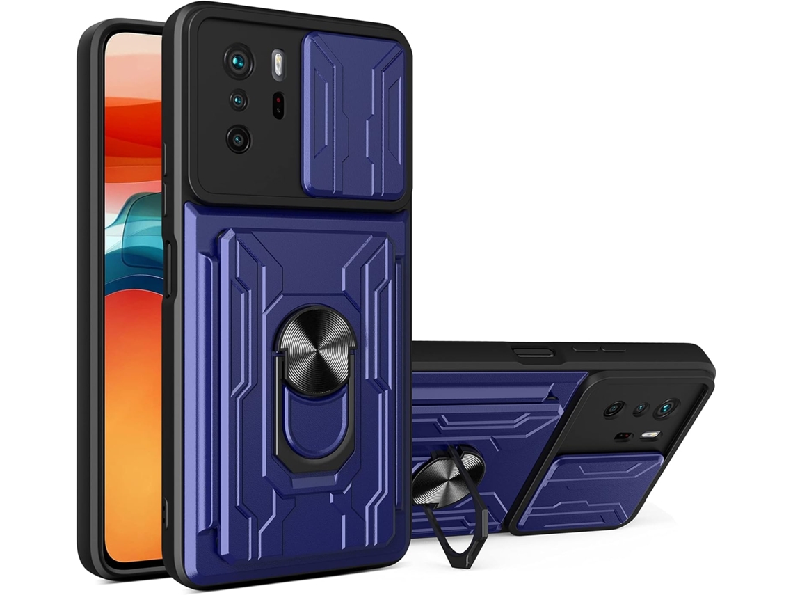 Lente para Telefone Note Proteção Deslizante para Xiaomi Redmi Note 10 Pro HONGWE. Textura Macia Rígida com Anel de Suporte