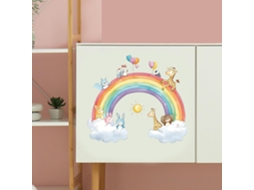 Jm Life Bande Dessinée Girafe Lapin Enfants Chambre Decoração Adesivos Muraux (lote De 2)