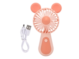 Ventilador Portátil Com Ajuste De Dois Níveis, Ergonômico, Econômico, Em Formato De Rato, Rosa