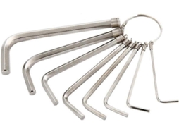 Conjunto de Chaves Allen de Grau Industrial 8 Peças Aço Puro para Bicicletas, Móveis e Projetos (1,5 6mm)