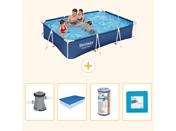 Bestway Piscina Bestway Steel Pro Retangular - 300x201x66 Cm - 5-peças S254