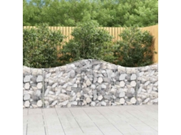 Vidaxl Cestos Gabião Arqueados 8 Pcs 200x30x80/100cm Ferro Galvanizado