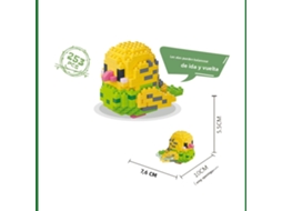 Brinquedo de Blocos de Montar 3d Mini Diamante para Adultos Mundo Animal Blocos de Construção em Abs MDUG (verde e Amarelo)