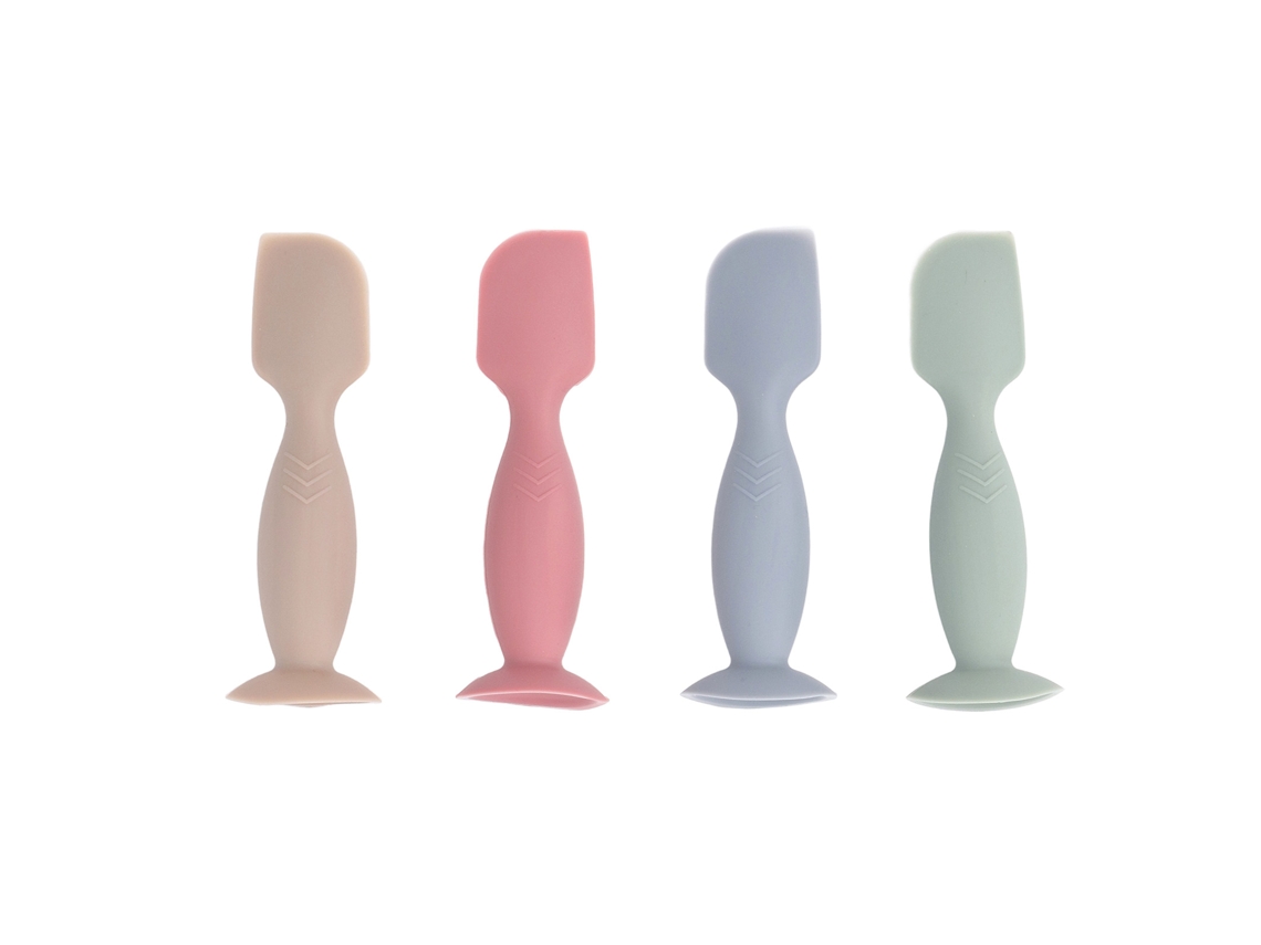 Mali 4pcs Espátula de Creme para Fraldas de Bebê Silicone Macio Aplicador de Creme para Nádegas Bebê