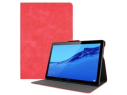 Capa‑flip Horizontal Pu Textura Couro Cor Sólida Halinuia Com Suporte Para Huawei Mediapad T5 10 Polegadas