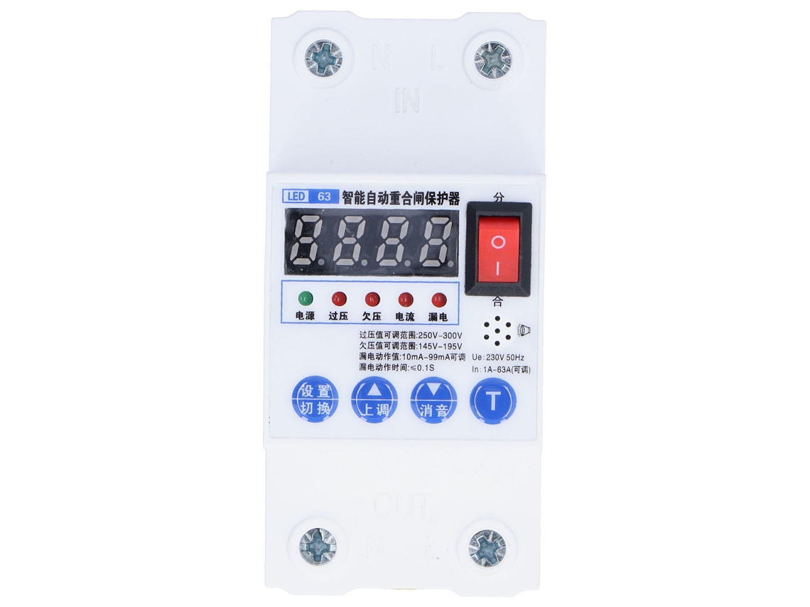 Interruptor de Proteção contra Fugas com Reconexão Automática, 45mm, AC230v | S/MARCA