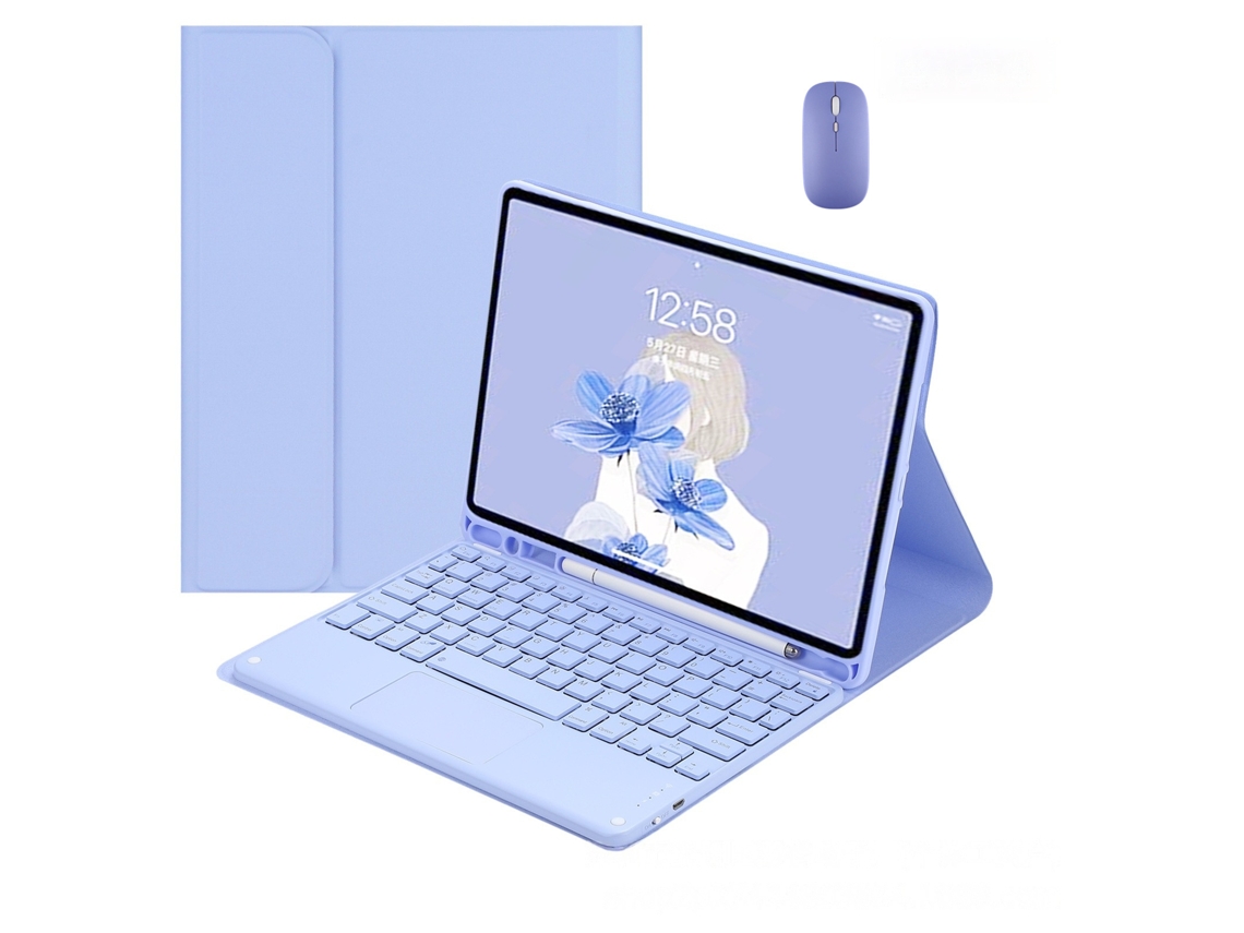 Capa Com Teclado Touchscreen Para Samsung Galaxy Tab A11 Plus 11 Polegadas Com Mouse, Roxa Gertiz (2025)