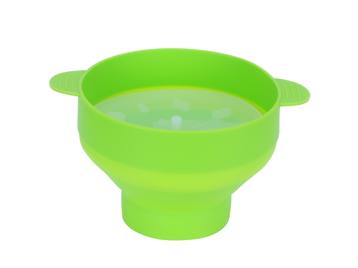 Cubo De Pipocas De Silicona Plegável Com Tampa E Alça, Fermentador Diy Para Micro-ondas, Acessório De Cozinha Verde