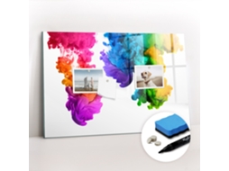 Quadro De Vidro Magnético Arco-íris De Cores Para O Corredor Espelharte (60x40 Cm)