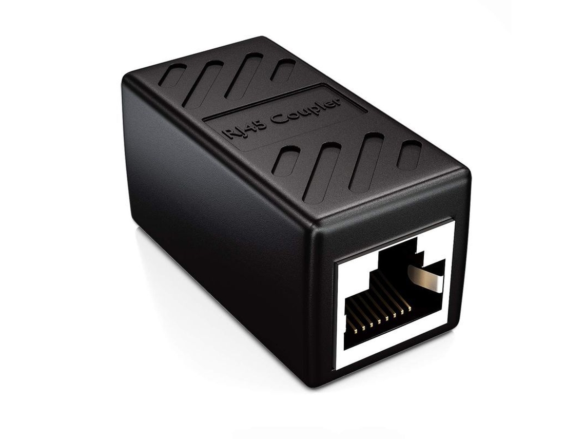 2026 conector Coupler de Rede Cat6 Shielded Rj45 Fêmea para Extender Cabo Ethernet Preto