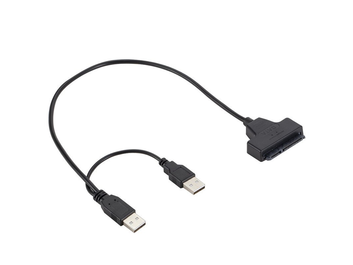 Cabo Sata para Usb 2.0 para 7 15 22Pin Cabos Adaptadores de Alimentação Externa para 2,5 '' Ssd Hdd Hard Disk Drive Converter Preto