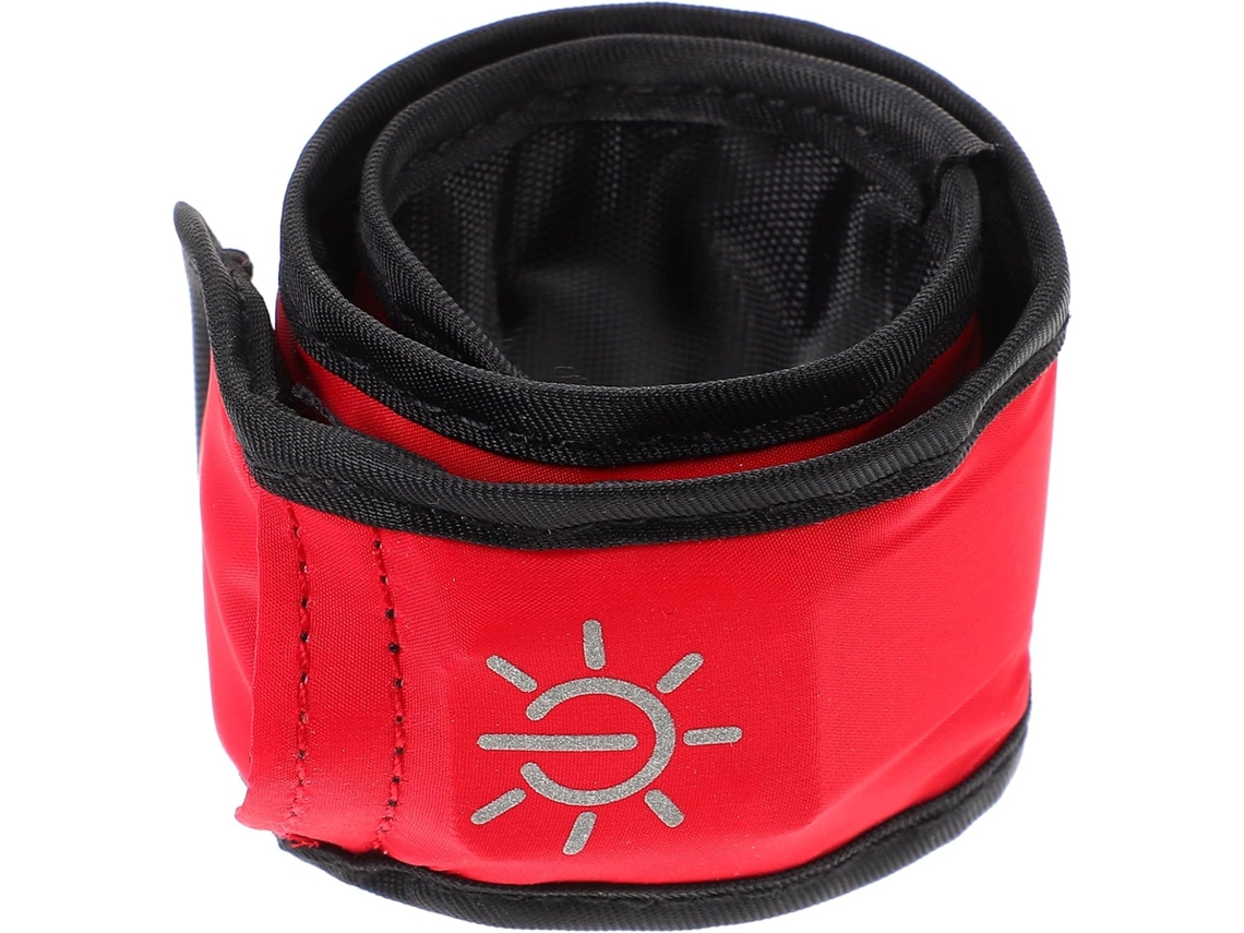 Pulseira ajustável com LED vermelho e luzes brilhantes para corrida e ciclismo, pulseira luminosa resistente ao desgaste.