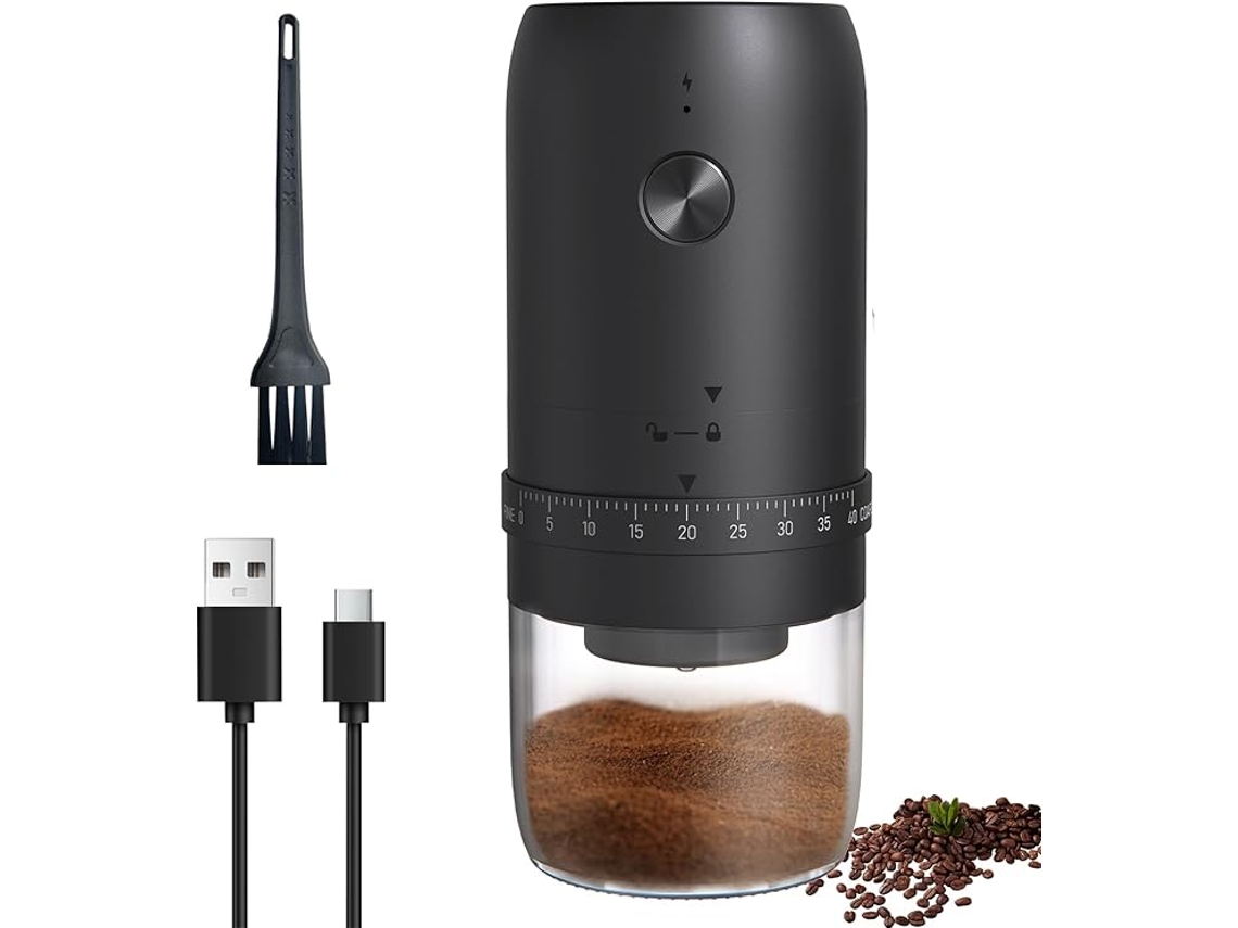 Moedor De Café Elétrico Recarregável Via Usb, Portátil, Para Grãos De Café, Especiarias E Nozes, Ideal Para Cozinha, Casa, Escritório E Viagens