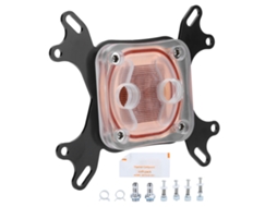 Bloco De Resfriamento De Água Da Cpu Com Capa Transparente: Resfriador Universal Para Amd/intel