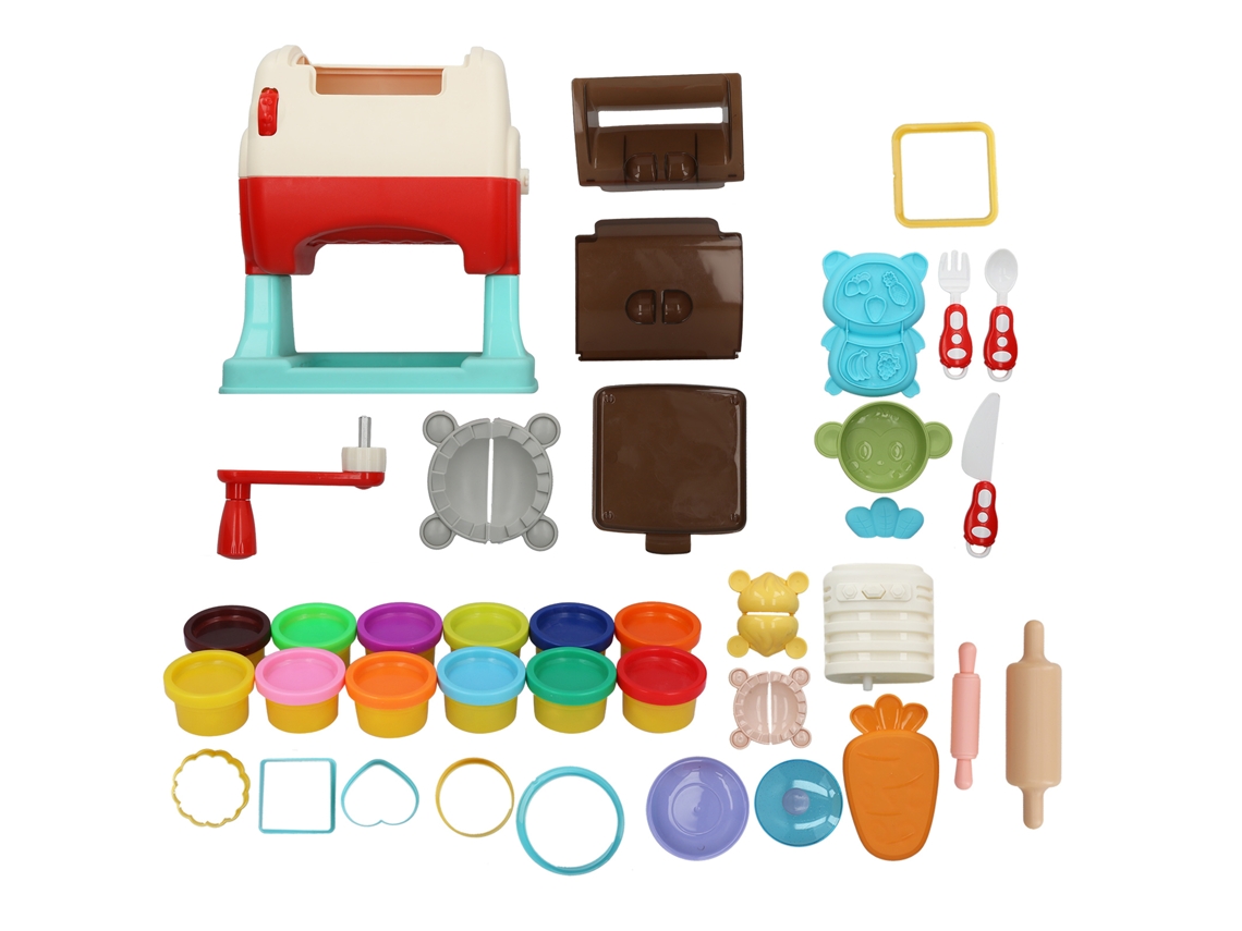 Mali kit de Brinquedo Máquina de Macarrão Colorido com 12 Massas para Crianças Diy 3+ Anos