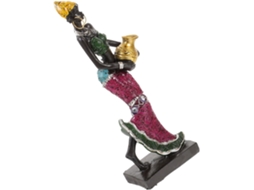 Estátua Mulher Africana Estatueta Decorativa Resina Estável Elegante Escritório Decoração Prateleiras Espaço GOKOCO