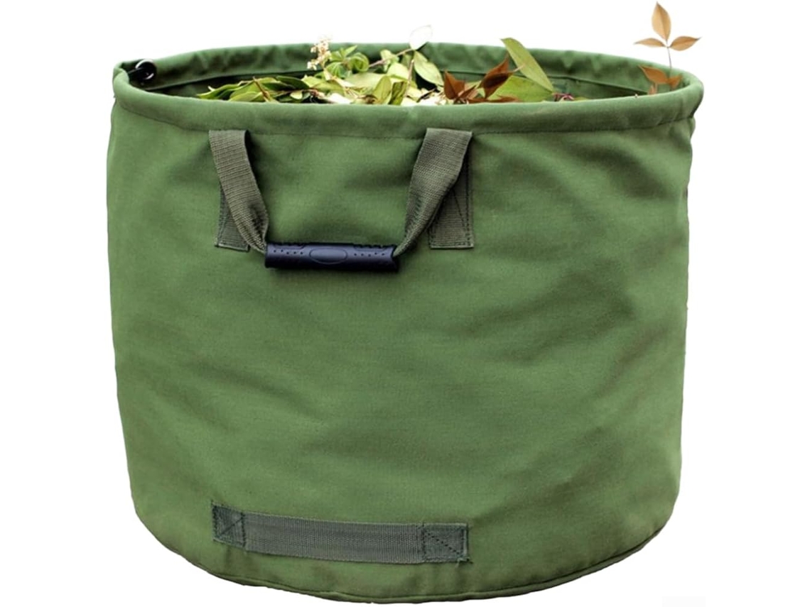 Saco Grande De Lona Impermeável Para Resíduos Jardim Com Alças