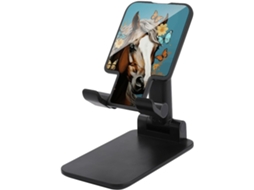 Suporte Ajustável Para Celular Em Formato De Cavalo Com Flores Universal Mãos Livres Ideal Viagens Avião Essencial