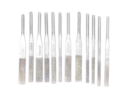 Yuru 12pcs Limas de Diamante Cônico com Bainha 3mm para Retífica Alternada Máquina Metal