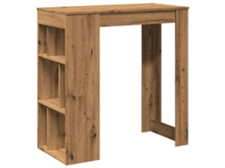 Mesa de Bar com Prateleiras Derivados de Madeira Carvalho MAISON EXCLUSIVE (51x50x103,5 cm)