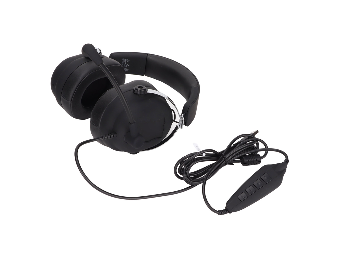 Fone De Ouvido Para Jogos Com Som Surround 7.1, Usb 2.0, Com Fio E Design De Porta Dividida Emissora De Luz Aquaforge