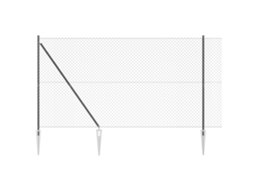 Conjunto 1 Poste De Cerca Vidaxl Cinzento Aço (10 X 1,5 M)