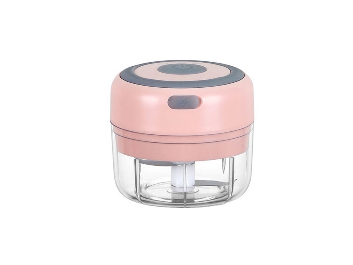 Mini Espremedor De Alho Usb Rosa