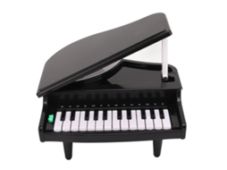 Brinquedo Piano Eletrônico Infantil Preto Educacional Multifuncional Brinquedos De Aprendizagem Musical Para Crianças