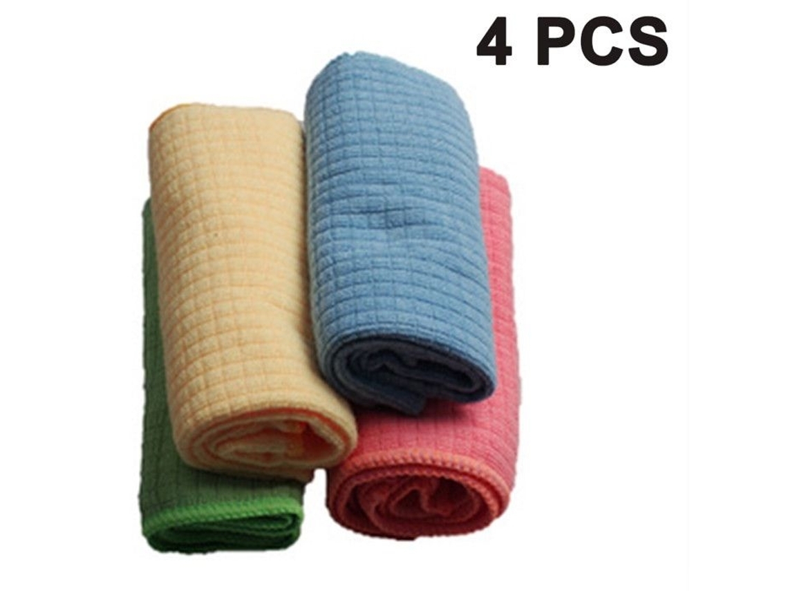 Conjunto de 4 Panos Prato Microfibra, Altamente Absorventes, 30x40 Cm BRILVIBERA