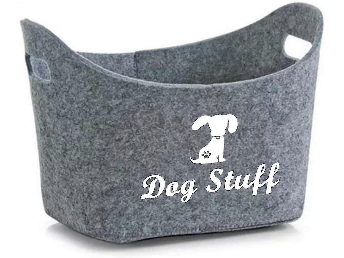 Caixa De Brinquedos Para Cães Cesto De Feltro Dobrável Para Roupas E Acessórios Olysi Shop (cinza)