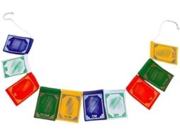 Mini Bandeiras de Oração Tibetanas Bandeiras Tradicionais Feitas À Mão em Cinco Cores Decoração Artística para CHABERLU