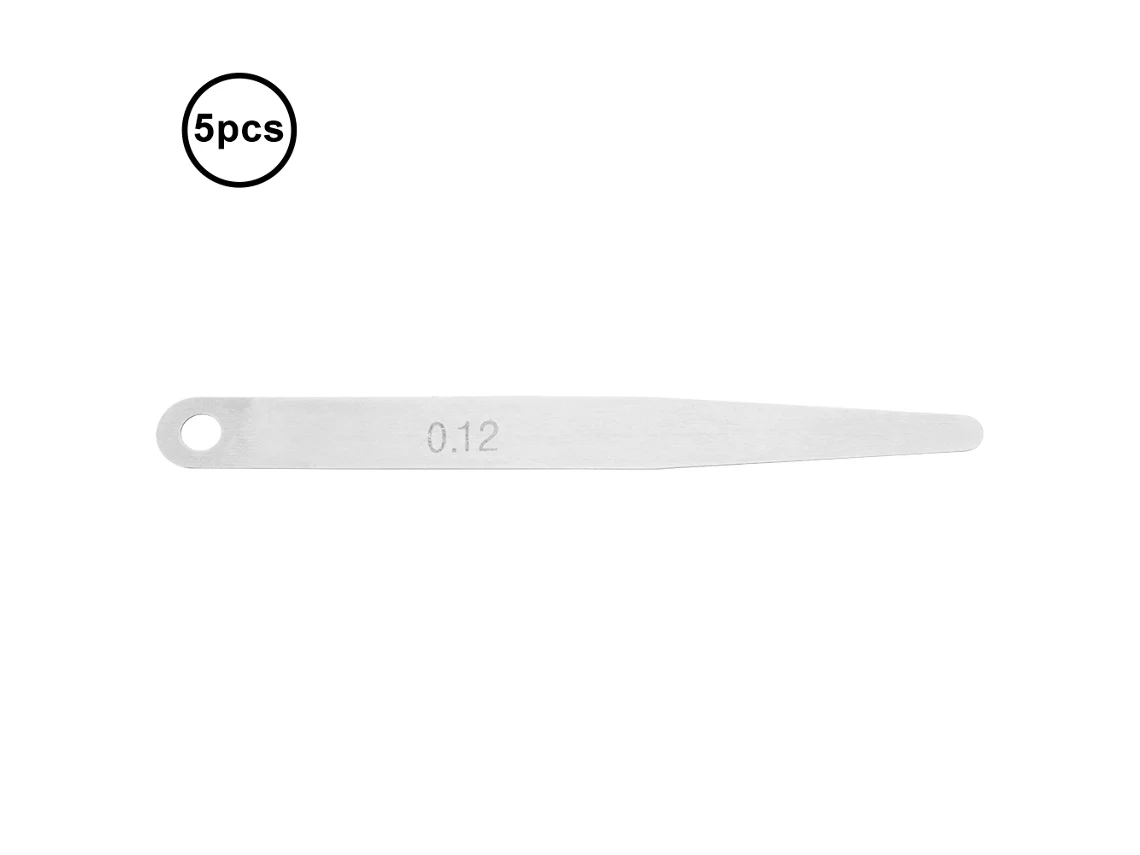 Conjunto de 5 medidores de espessura métricos de 0,12 mm para medir folgas (0,12 mm)