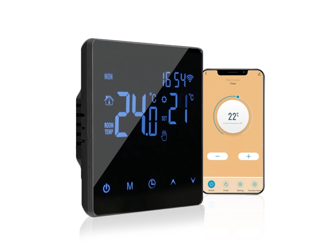 2026 Store termostato Inteligente Wifi Controlador de Temperatura com Tela Tática Lcd Programável para Aquecimento Doméstico
