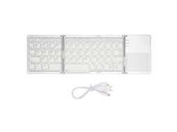 Teclado 63 Bluetooth Dobrável Touchpad Compatível Com Windows, Ios, Android, Compacto