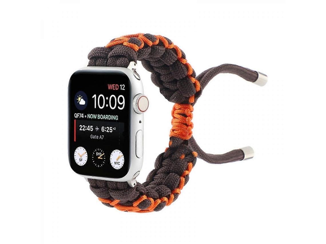 Pulseira De Relógio Ajustável De Paracord Trançado Para Apple Watch 38/40/41 Mm Pulseira De Nylon Trançado De Substituição Olysi Shop