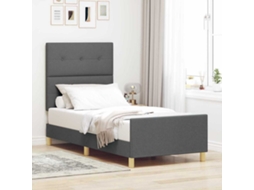 Vidaxl Estrutura Da Cama Cinzento Escuro 90 X 200 Cm Tecido
