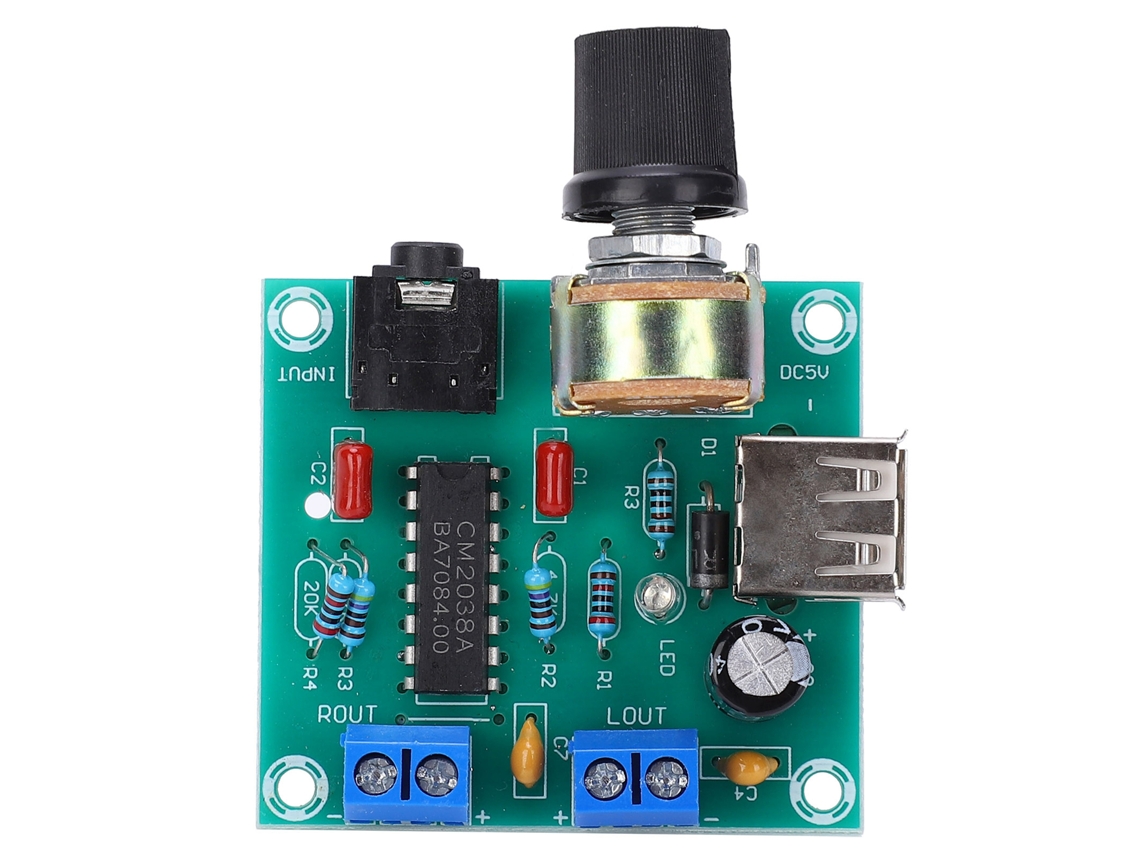 Módulo Placa Amplificador Usb com Proteção Contra Sobrecalentamento Pm Cm2038 Dc2 6v 3.5w Áudio