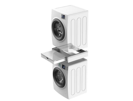 Base Torre Duo L60 Kit de Empilhamento Universal para Máquinas de Lavar e Secar Roupa com Prateleira e Gaveta Integradas MELICONI