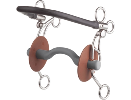 Macio Hackamore Tandem Us Tongue Port Snaffle Prateado 130 Mmberis
